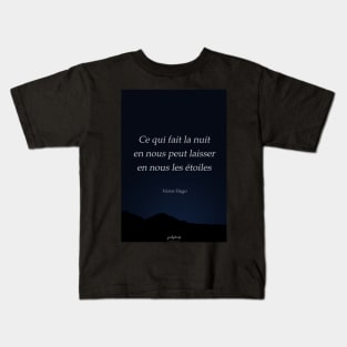 Quote from Victor Hugo on happiness Kids T-Shirt